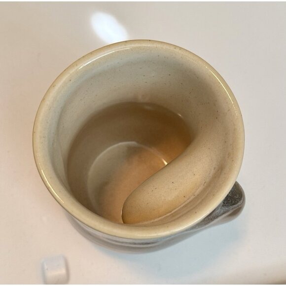 Stoneware Hand Warming Mug 14 oz Desert Sand Clay In Motion Neher 2022 Left Hand - Picture 8 of 16